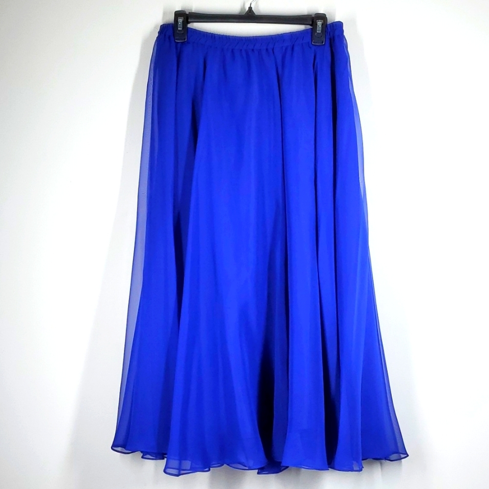 Vintage Karen Miller New York Royal Blue Embellished Skirt Suit Set 12 - Picture 9 of 13